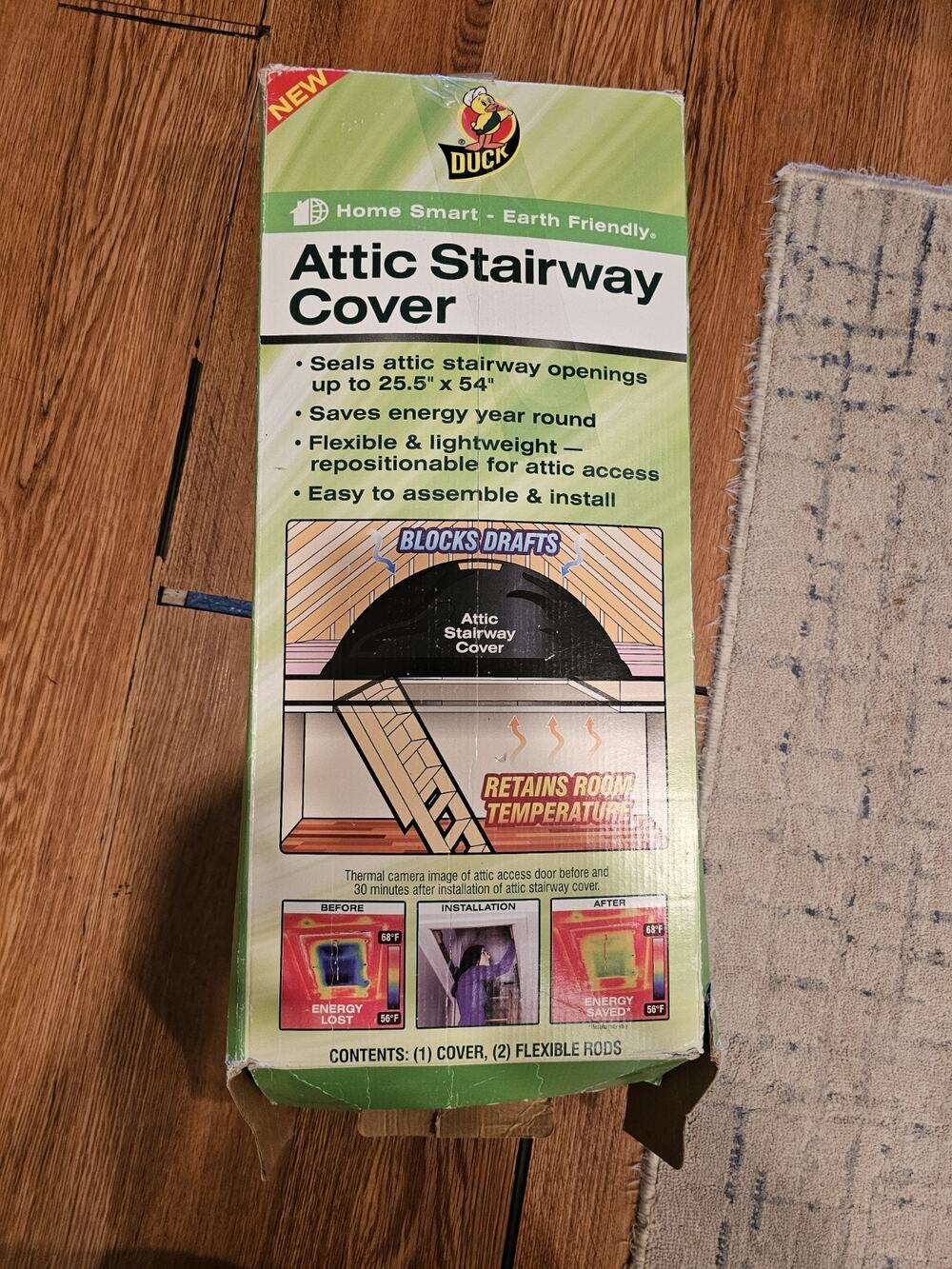 Duck Brand 47481 - Attic Stairway Cover 25.5 x 54 - Energy Saving Insulation